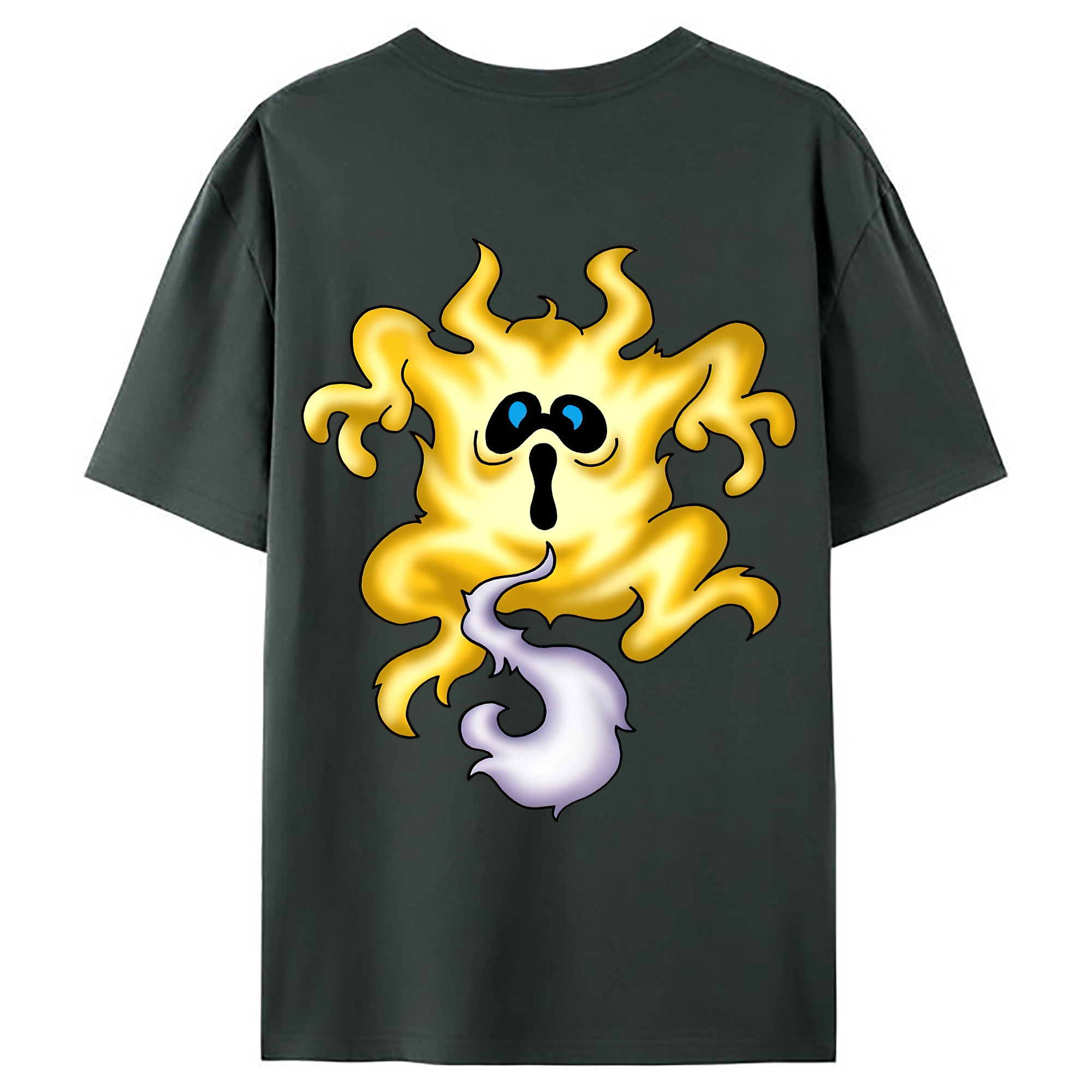 （画像用） ドラゴンクエスト Doragon Kuesuto Dragon Quest 綿100％ メンズ半袖Tシャツ（バックプリント） 通気性